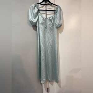 Light Blue Polka Dot Dress